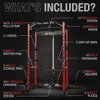 ER KANG Power Cage, Power Rack with LAT Pulldown, 1200 Pounds Capacity Workout Cage with More Training Attachments, Squat Rack for Home Gym - 2 of 4