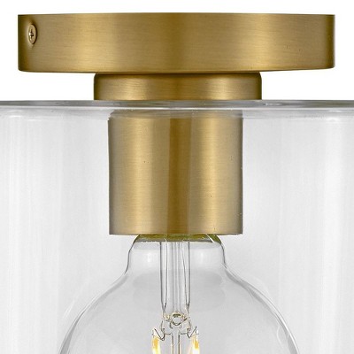 Pippa Clear Glass Brass 1-Light Flush Mount