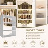 APRILSOUL Short Tower Unit Wall Mount 3-Shelf Wood Closet System - 4 of 4