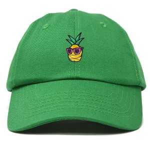 Dalix Pineapple Embroidered Cap Cotton Baseball Summer Cool Dad Hat Mens - 1 of 4