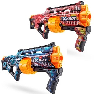 Zuru X Shot Skins Last Stand Dart Blaster 2-Pack Red/Blue (8+ Years) - 1 of 4