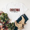 Simply Sage Market Leopard Plaid Christmas Vibes Short Sleeve Tee - M - White - 3 of 4
