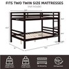 Kumasinova Bunk Bed with Thick Posts,Wood Bunk Bed with Ladder,High Guardrail for Kids Teens Bedroom,No Box Spring Needed - 3 of 4
