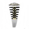 Slickblue Two-Tone Gold IP Stainless Steel Ring with Clear CZ, Women’s Band Ring, Multicolor, Sizes 8-13 - 4 of 4