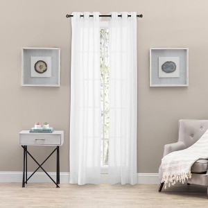 Ellis Curtain Serenity Grommet Top Grommet Top Pairs - 80x84, White - 1 of 4