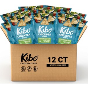 Kibo Chickpea Chips, Mediterranean Herbs - 1 Oz. Bag (Pack of 12) - 1 of 4
