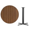 Emma and Oliver 42" Round Laminate Table Top with 33"x33" Bar Height Table Base - 3 of 4