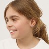 Girl's CZ Birthstone Heart Screw Back Sterling Silver Earrings - In Season Jewelry - 2 of 4