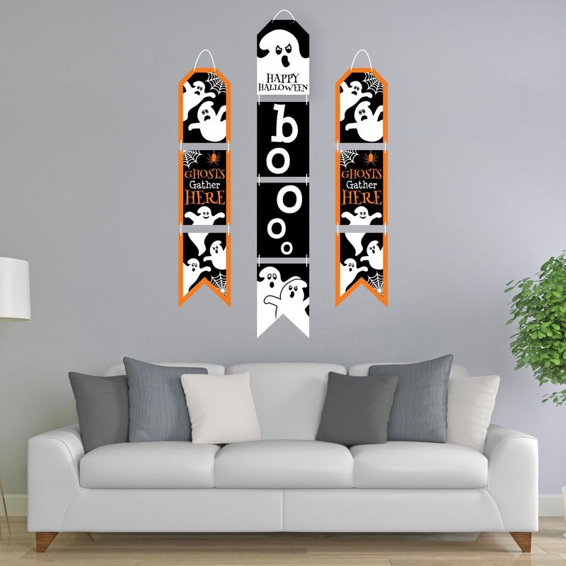 Big Dot of Happiness Spooky Ghost - Hanging Vertical Paper Door Banners - Halloween Party Wall Decoration Kit - Indoor Door Decor, 2 of 8