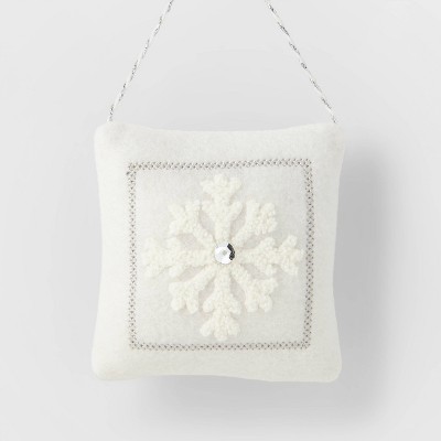 Snowflake Pillow Christmas Tree Ornament - Wondershop™