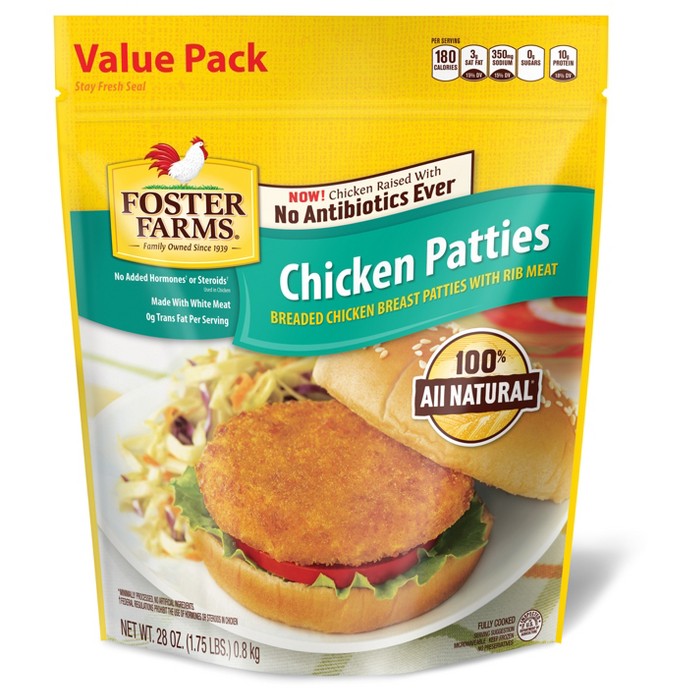 Foster Farms Chicken Breast Patties 28oz Target
