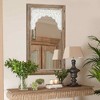 LuxenHome Wood Framed Rectangular Accent Wall Mirror Brown - 4 of 4