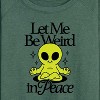 Women's - Instant Message - Alien Let Me Be Weird Lightweight French Terry Wide Neck Long Sleeve Graphic Shirt - 2 of 4