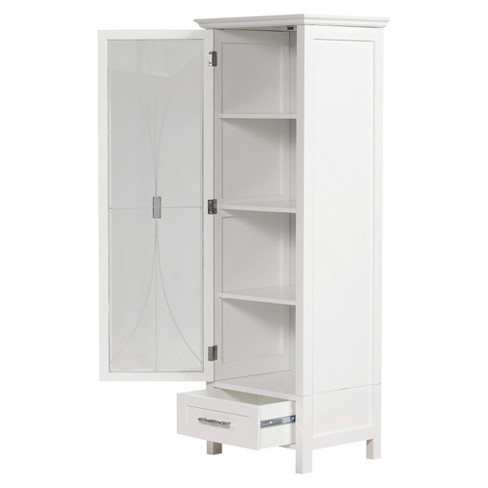 symphony tall floor cabinet white - elegant home fashions : target