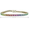 Guili 18K Gold Plated Bezel Set Bracelet with 3mm Clear Cubic Zirconia in Gold, Rose Gold, White, and Multicolored - Perfect for Modern Elegance - 2 of 4