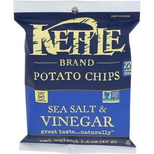Kettle Brand Potato Chips Sea Salt & Vinegar - Case of 24 - 1.5 oz - 1 of 1