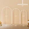 Metal Arch Backdrop Stand Set of 3, 7/6.5/6 ft Wedding Arch Frame, Balloon Backdrop Arch Stand Set for Birthday Party, Bridal Shower, Graduation - 3 of 4