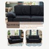 GDFStudio Zora 79" Modern Faux Leather Upholstered Loveseat Sofa with Hidden Storage - 2 of 4