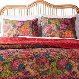 Jewel Floral Sham 20in x 36in King Multi by Greenland Home Fashion - 1 of 3