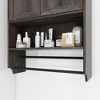 Bathroom Wall Cabinet with Doors,Adjustable Shelf,Towel Bar and Paper Holder, Over The Toilet Storage Cabinet, Medicine Cabinet for Bathroom-White - 4 of 4