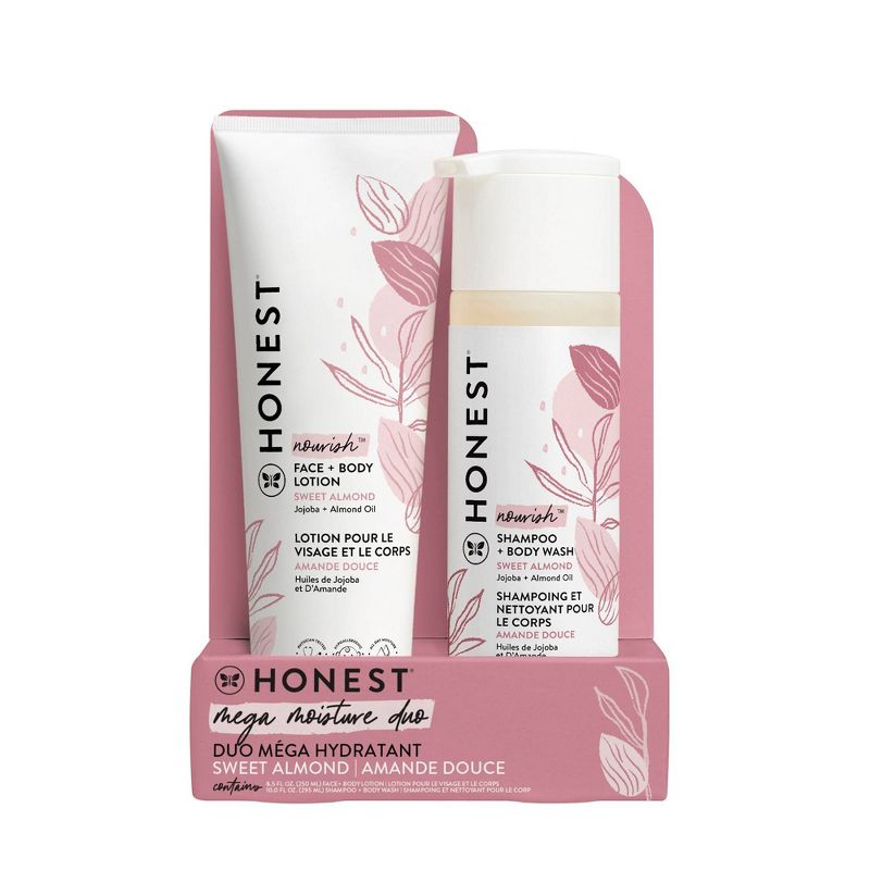The Honest Company Nourish Shampoo + Body Wash and Lotion Duo - Sweet Almond - 18.5 fl oz, 1 of 8