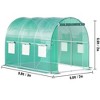ORRD Walk-in Tunnel Greenhouse, 9.8x6.6x6.6 ft, Portable Plant Hot House with Zipper Door & Roll-Up Windows - 3 of 4