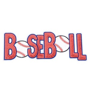 Baseball Mama Sequin Iron On Patches Game Day Applique Large Patch Accessory Clothes Jacket Uniform Backpack DIY Decor - 1 of 4