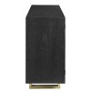 ORRD Black Server with Glass Doors & Brushed Brass Base, 4-Shelf Storage Cabinet with Wine Storage, Modern Display Server for Dining Room - 3 of 3