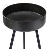 20" and 18" Wide 2pc Planter Pots Modern Metal Black - Olivia & May: Iron Construction, Indoor Use, No Drainage Holes - 4 of 4