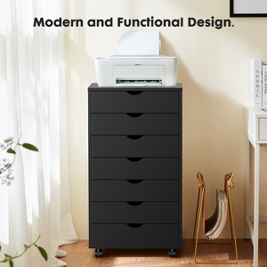 NicBex 7-Drawer Chest Mobile File Cabinet with Wheels Lateral Mobile Filing Under Desk Storage for Home, Office Organization - 1 of 4