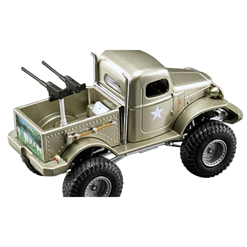 Stacey David's 1941 Military 1/2 Ton 4x4 Pick Up Truck "Sargeant Rock" Light Green Metallic 1/64 Diecast Model Car by Greenlight for ACME, 3 of 5