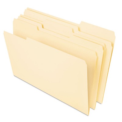 UNIVERSAL Heavyweight File Folders 1/3 Cut One-Ply Top Tab Letter Manila 50/Pack 16413