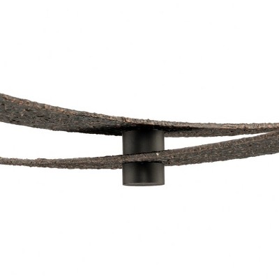 Matte Black 24" 4-Light Semi-Flush Mount Ceiling Fixture
