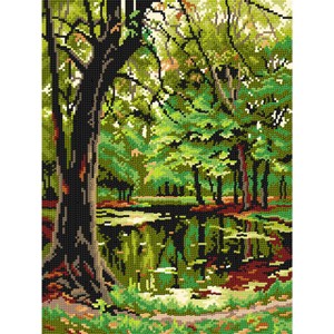 Orchidea Needlepoint canvas for halfstitch without yarn Autumn