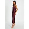 QUIZ Women's Satin V Neck Slip Maxi Dress - 3 of 4
