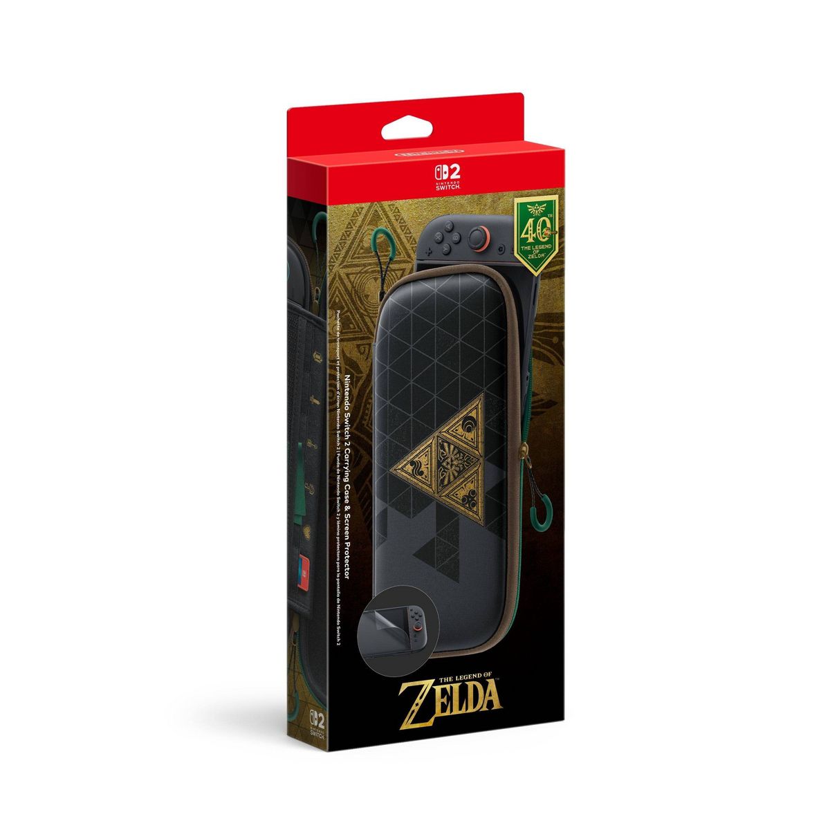 Nintendo™ Switch 2 The Legend of Zelda 40th Anniversary Edition Carrying Case and Screen Protector