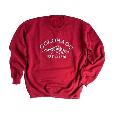Simply Sage Market Women's Graphic Sweatshirt Embroidered Colorado Mountains