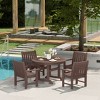 WestinTrends Malibu 5-Piece HDPE Outdoor Patio Chair and Round Table Dining Set - 2 of 4