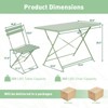 EROMMY 5-piece Foldable Patio Bistro Set With Rectangular Table And Chairs, Weather-resistant Iron Outdoor Dining Set For 4 People - 3 of 4