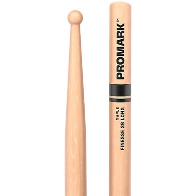 Promark Finesse Maple Long Round Tip Drumstick 2B