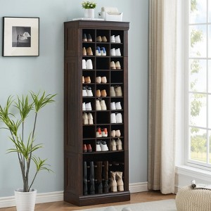 Shoe Cabinet, 10-Tier Entryway Shoe Storage Cabinet with 27 Cubbies and Tall Boots Storage - 1 of 4