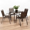 Mshliw 5-Piece Outdoor Dining Set, Plastic Chairs and Steel Table for Patio, Garden, Kitchen - 3 of 4