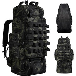 Expandable Large Military Tactical Backpack, Waterproof Molle Racksack Travel Backpacking Daypack - 1 of 4