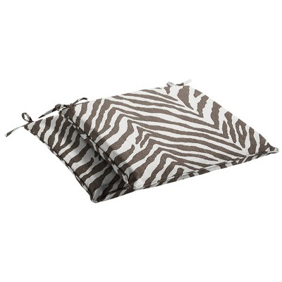 Sunbrella 19 X 19 Indoor Outdoor Corded Chair Pad Set Gray Zebra   GUEST Af3e6682 1013 457f 8f4b 78402ffa0e68