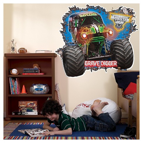 Monster Jam 3d Giant Wall Decals Target