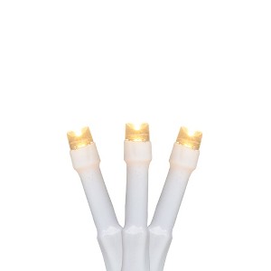 Northlight 10 B/O Warm White LED Wide Angle Christmas Lights - 3 ft White Wire - 1 of 4