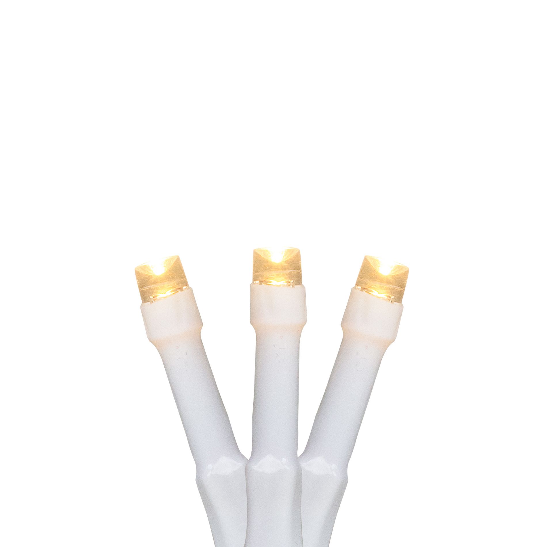 Northlight 10 B/O Warm White LED Wide Angle Christmas Lights - 3 ft White Wire