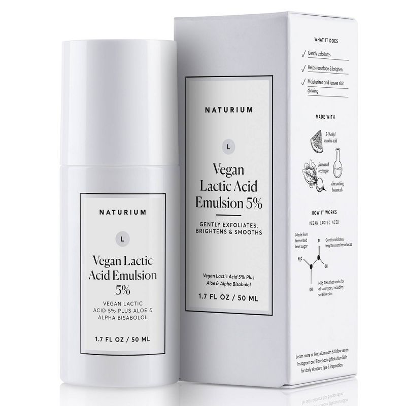 Naturium Vegan Lactic Acid Emulsion 5% Face Treatment - 1.7 fl oz, 4 of 9