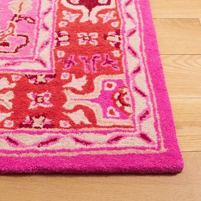 Bellagio Red Pink/Ivory Handmade Wool Area Rug