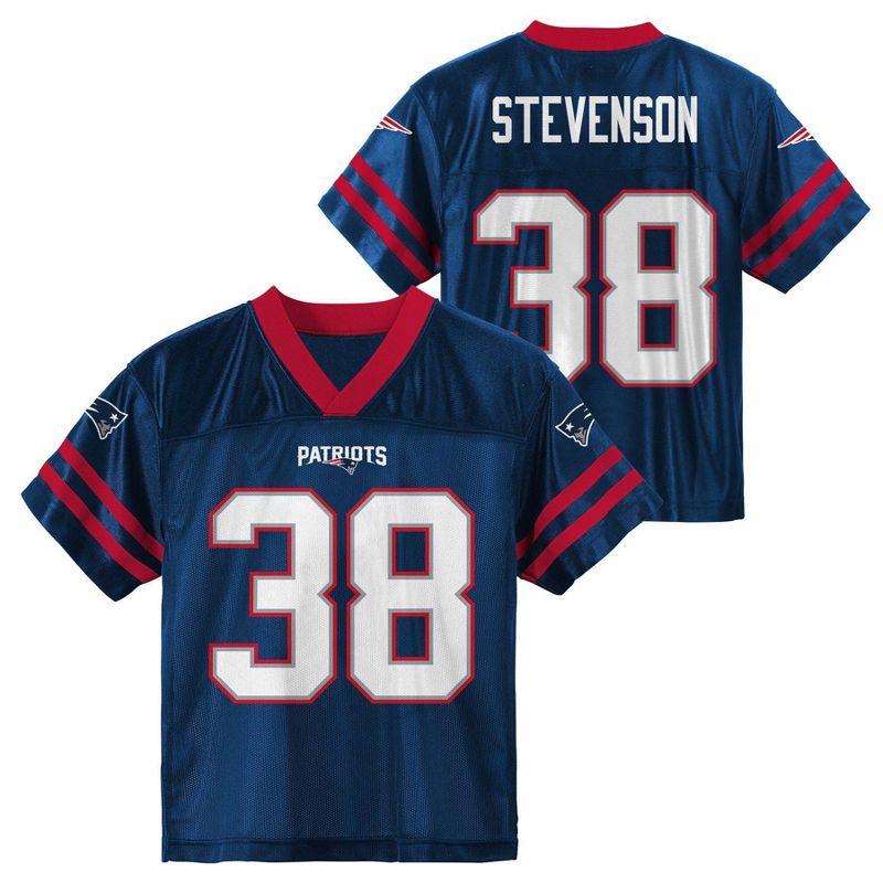 NFL New England Patriots Toddler Boys' Short Sleeve Stevenson Jersey, 1 of 4